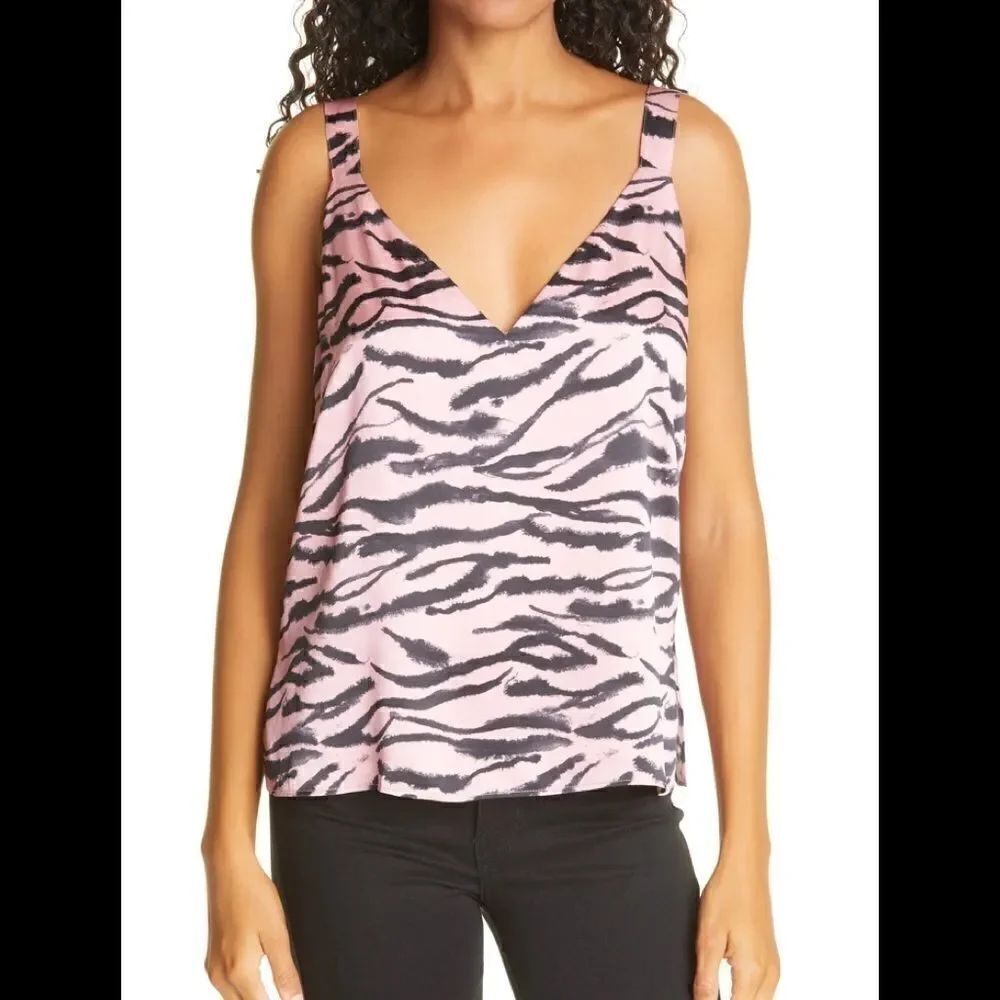 Cami NYC Diane Prism Zebra silk tank